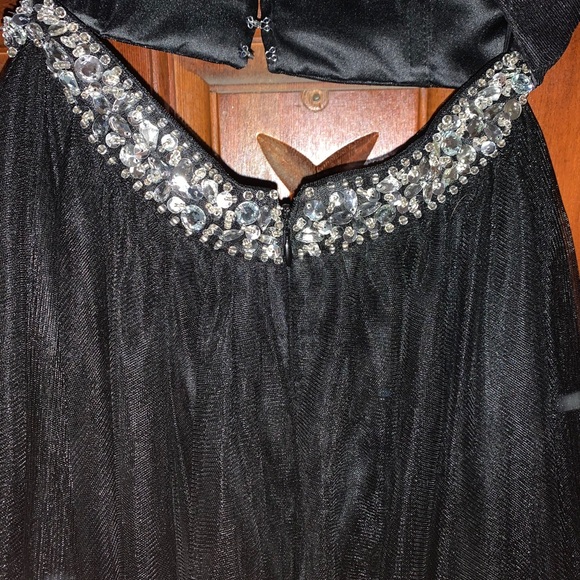BLINGED-OUT two piece halter top dress - Picture 2 of 3